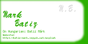 mark batiz business card