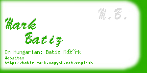 mark batiz business card